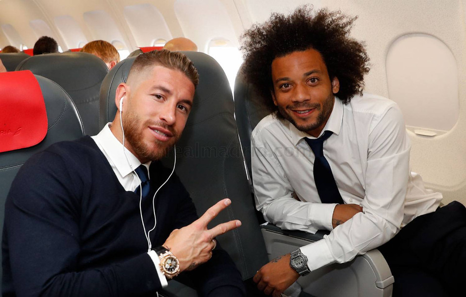 Ramos và Marcelo, hai ngôi sao không thể thiếu trong đội hình Real. (Nguồn: Realmadrid.com)
