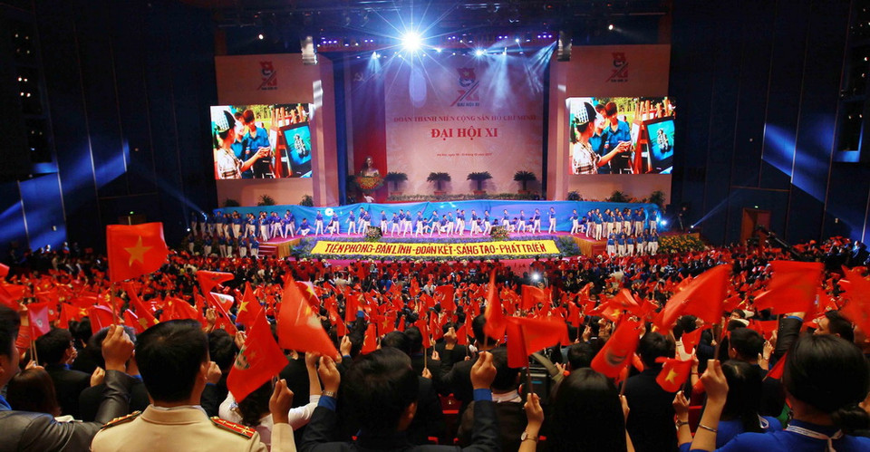 Chương trình văn nghệ chào mừng Đại hội. (Ảnh: TTXVN)