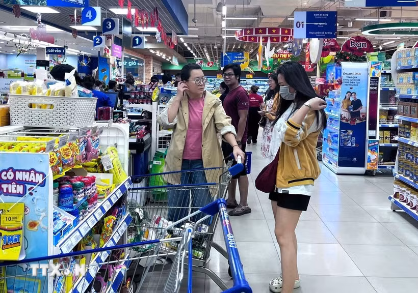 Mục tiêu của Chiến lược là phát triển thị trường bán lẻ văn minh, hiện đại, bền vững, gắn với định hướng phát triển thương mại trong nước. (Ảnh: Hương Giang/TTXVN)