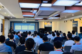 Hội thảo về AI Agentic và Model-Based Design nhằm thúc đẩy phát triển hệ thống điều khiển tự chủ, tăng năng suất và đổi mới sáng tạo trong kỹ thuật Việt Nam. (Ảnh: PV/Vietnam+)