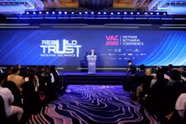 Hội nghị Định phí Bảo hiểm Việt Nam 2025 (Vietnam Actuarial Conference - VAC 2025), ngày 21/11. (Ảnh: Vietnam+)