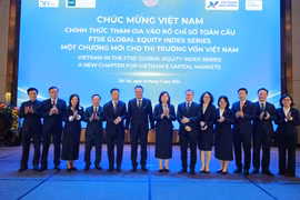  Hội nghị “Việt Nam chính thức tham gia rổ chỉ số toàn cầu - FTSE Russell Global Equity Index Series, ” ngày 18/9. (Ảnh: Vietnam+)