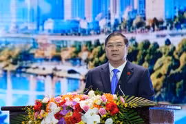 Phó Thủ tướng Thường trực Chính phủ Phạm Gia Túc đến dự, phát biểu chỉ đạo và trao tặng danh hiệu cho các đại diện doanh nhân có thành tích xuất sắc trong các hoạt động chỉ đạo, điều hành doanh nghiệp giai đoạn 2021-2025. (Ảnh: Vietnam+)