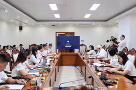 Cục Thuế và Đoàn chuyên gia Quỹ Tiền tệ quốc tế trao đổi kinh nghiệm về đổi mới mô hình quản lý thuế đối với doanh nghiệp lớn, ngày 17/8. (Ảnh: Cục Thuế)
