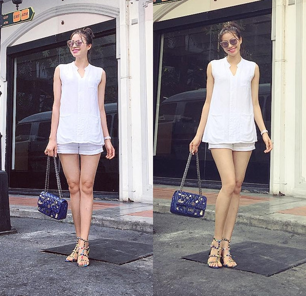 Hoa hậu Phạm Hương rạng rỡ với bộ cánh tuyền trắng mang đậm cảm hứng mùa hè. 