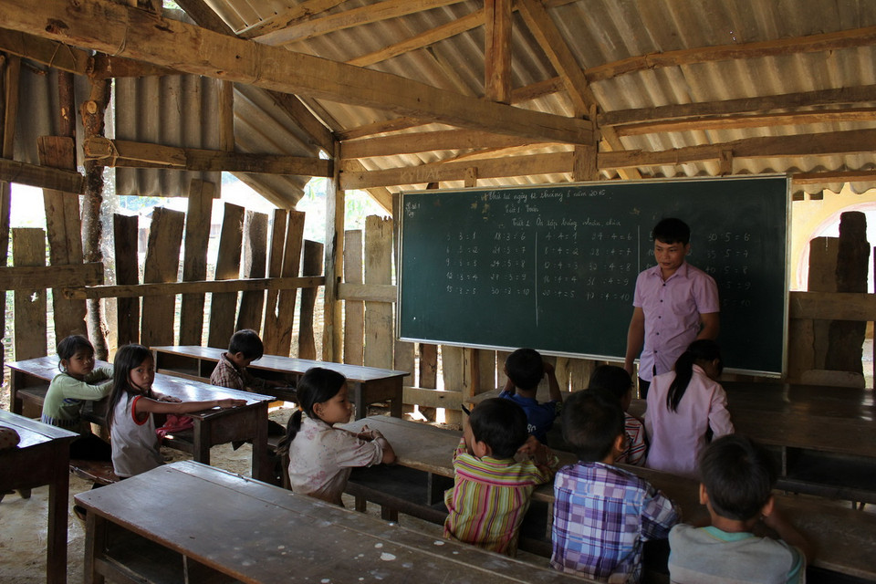 Năm học 2015-2016, toàn huyện Than Uyên (Lai Châu) có 49 trường học với gần 17.400 học sinh ở tất cả các cấp. (Ảnh: Quang Duy/TTXVN)