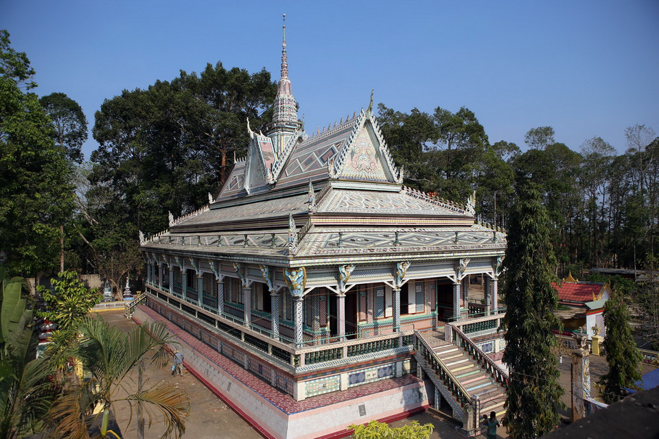 Chùa Sà Lôn (còn gọi là chùa Chén Kiểu). (Ảnh: Huy Hùng/TTXVN)