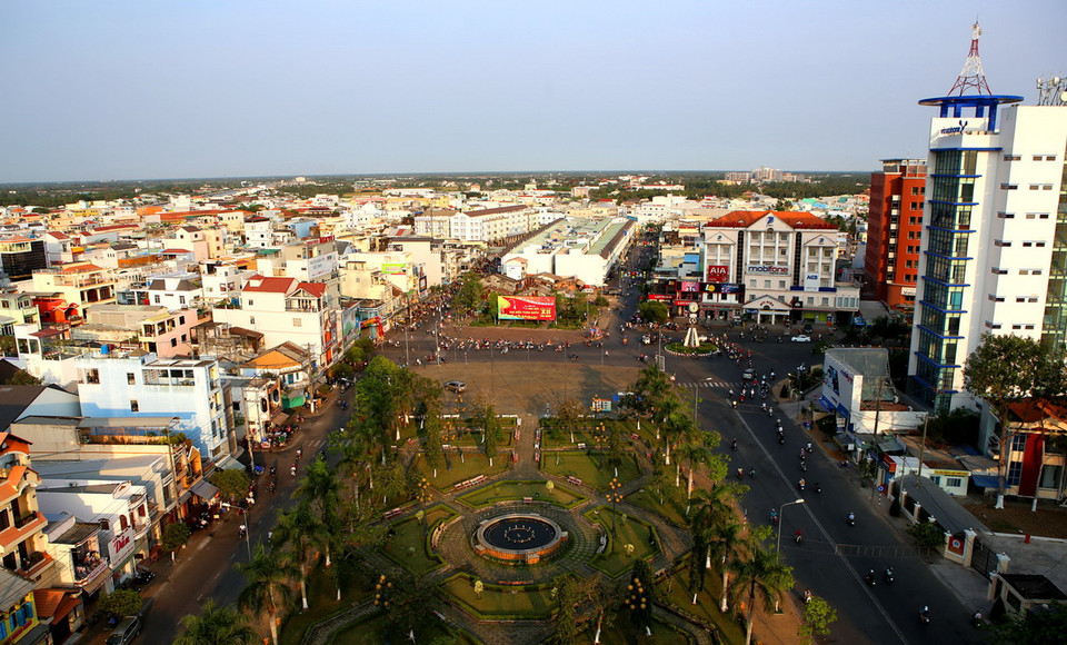 Một góc thành phố Sóc Trăng (tỉnh Sóc Trăng). (Ảnh: Huy Hùng/TTXVN)