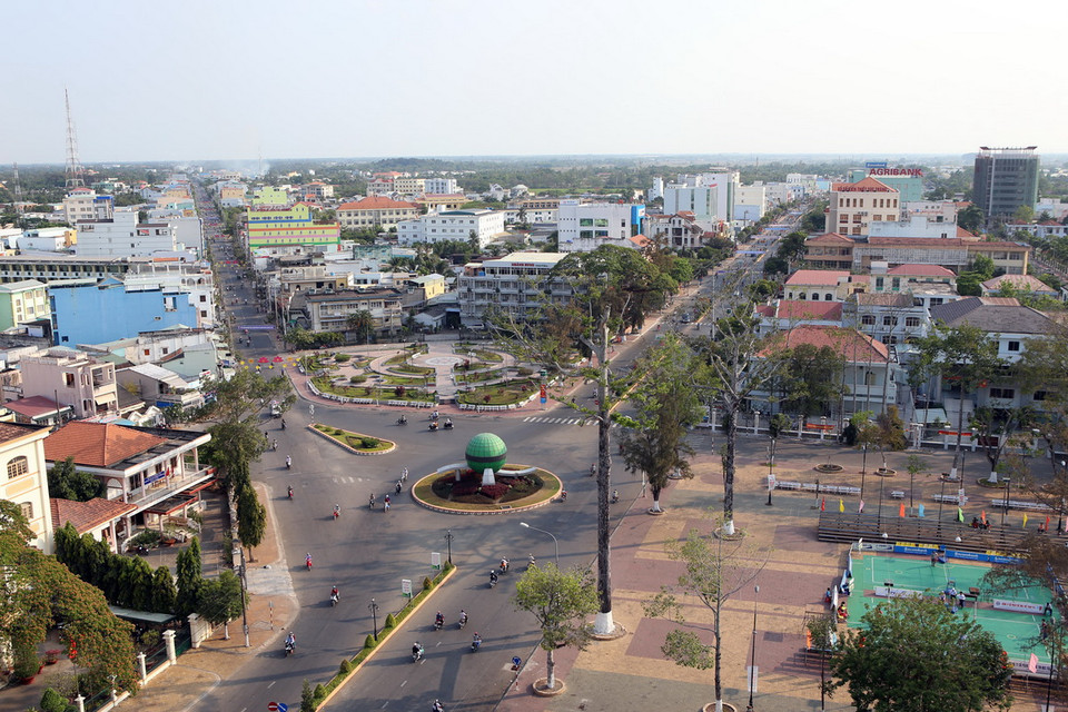 Một góc thành phố Sóc Trăng (tỉnh Sóc Trăng). (Ảnh: Huy Hùng/TTXVN)