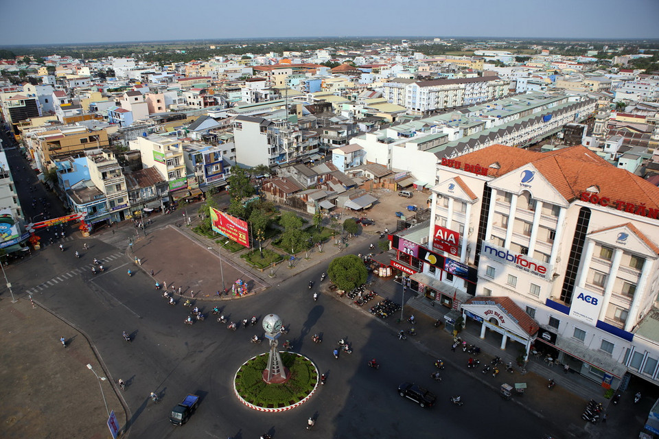 Một góc thành phố Sóc Trăng (tỉnh Sóc Trăng). (Ảnh: Huy Hùng/TTXVN)