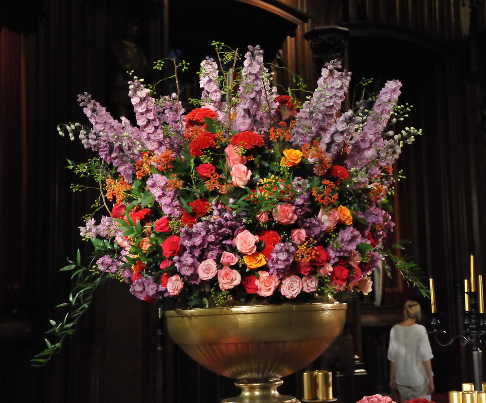 Thủ đô Brussels (Bỉ) trang hoàng khu Quảng trường lớn Grand Place thành một thảm hoa rực rỡ. (Ảnh: Hương Giang/Vietnam+) 