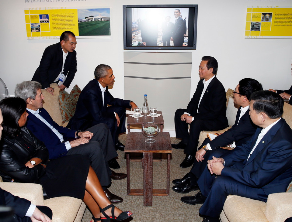 Thủ tướng Chính phủ Nguyễn Tấn Dũng gặp Tổng thống Hoa Kỳ Barack Obama. (Ảnh: Đức Tám/TTXVN)