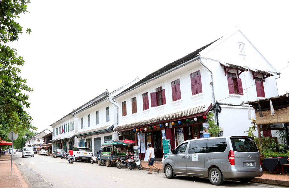 Một góc phố của Luang Prabang. (Ảnh: Phạm Kiên/Vietnam+)