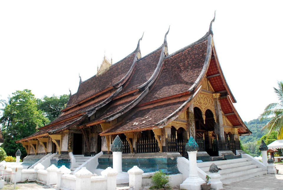 Một trong những ngôi chùa cổ nổi tiếng của Luang Prabang. (Ảnh: Phạm Kiên/Vietnam+)