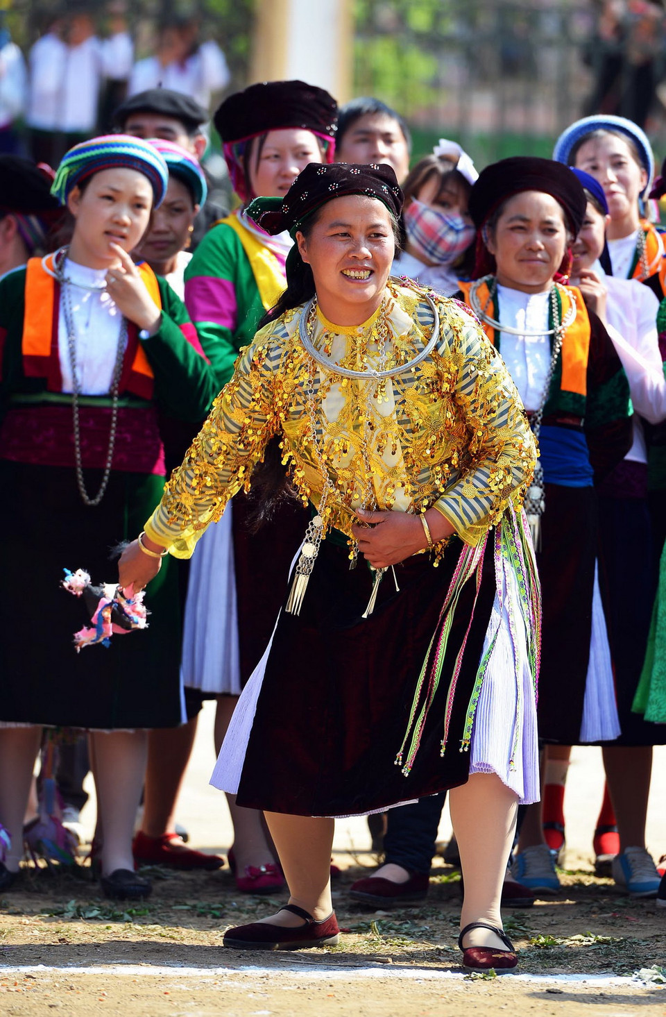 Thi ném còn. (Ảnh: Thanh Hà/TTXVN)