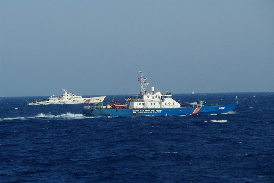 Kiên quyết đấu tranh phản đối hành động sai trái của Trung Quốc ở biển Đông. (Ảnh: Công Định-Hữu Trung/TTXVN)