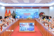 Lễ ra mắt ấn phẩm thông tin chuyên đề "Công nghệ và Tương lai" của TTXVN. (Ảnh: Lê Đông/TTXVN)