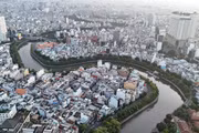 Kênh Nhiêu Lộc-Thị Nghè đoạn qua địa bàn các phường Nhiêu Lộc, Phú Nhuận, Xuân Hòa. (Ảnh: Hồng Đạt/TTXVN)