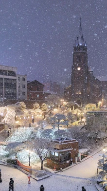 Sáng 26/12, nhiệt độ tại thủ đô Seoul giảm xuống khoảng âm 12 độ C. (Ảnh: THX/TTXVN)