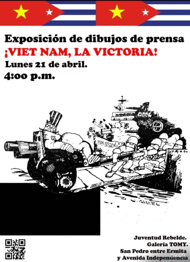 Les traits vifs et émotionnels recréent une fois de plus l’histoire historique héroïque du peuple vietnamien. (Photo : VNA) tranh-biem-hoa-cuba.jpg