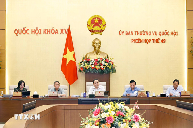 ប្រធានរដ្ឋសភាលោក Tran Thanh Man ថ្លែងមតិ។ (រូបថត៖ Doan Tan/VNA) ttxvn-chu-tich-quoc-hoi-2.jpg