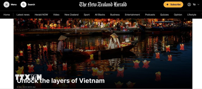 Theo bài viết đăng trên trang tin The New Zealand Herald của New Zealand, Việt Nam được mệnh danh là “hòn ngọc” của Đông Nam Á. (Ảnh: TTXVN phát) ttxvn-du-lich-viet-nam-2.jpg