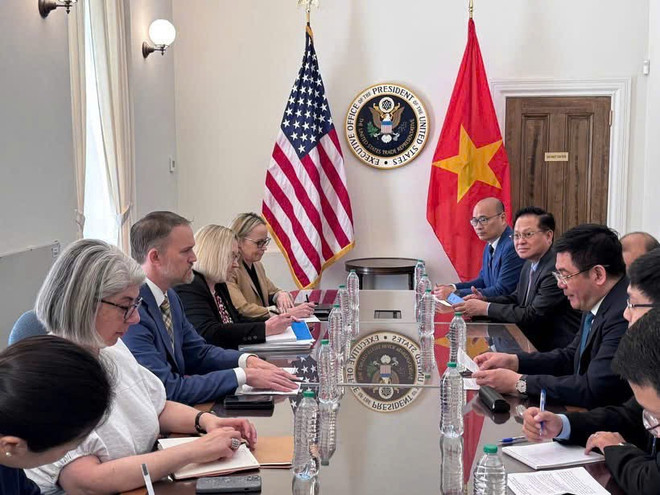 Đại sứ Jamieson Greer, Trưởng Đại diện Thương mại Hoa Kỳ cũng đánh giá cao những thiện chí, nỗ lực từ phía Việt Nam trong suốt quá trình đàm phán. (Ảnh: PV/Vietnam+) 1b134e4887f333ad6ae2.jpg