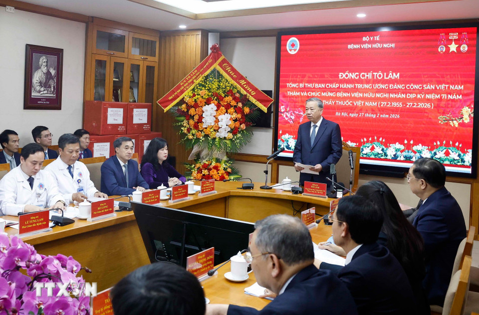 Tổng Bí thư Tô Lâm phát biểu. (Ảnh: Thống Nhất/TTXVN)