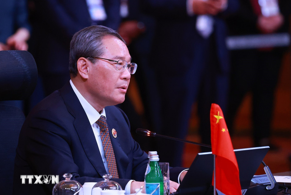 Thủ tướng Trung Quốc Lý Cường phát biểu. (Ảnh: Dương Giang/TTXVN)