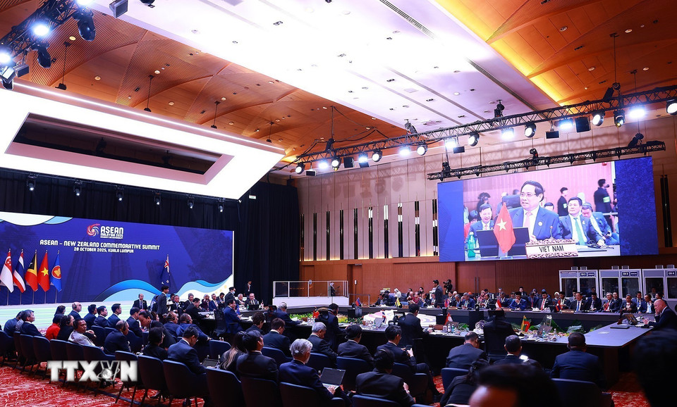 Thủ tướng Phạm Minh Chính tham dự Hội nghị Cấp cao Kỷ niệm ASEAN-New Zealand. (Ảnh: Dương Giang/TTXVN)