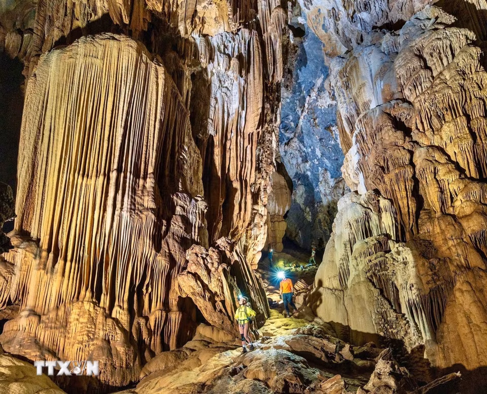 Hình ảnh của Hang Thắng vừa được phát hiện tại Vườn Quốc gia Phong Nha-Kẻ Bàng. (Ảnh: TTXVN phát)