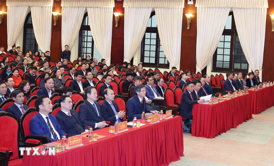 Đại biểu dự Lễ công bố. (Ảnh: Phương Hoa/TTXVN)