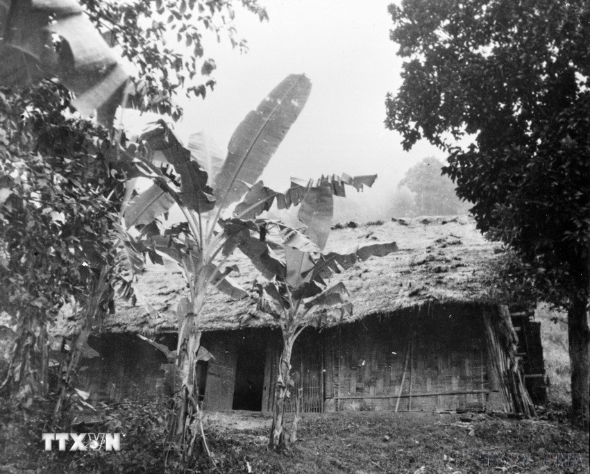 Ngôi nhà của đồng chí Mã Văn Hái ở xã Lũng Hoài, huyện Hòa An, Cao Bằng - một trong những nơi Chủ tịch Hồ Chí Minh sống và làm việc trong năm 1942. (Ảnh: TTXVN)
