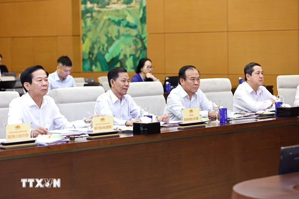 Đại biểu dự cuộc làm việc. (Ảnh: Doãn Tấn/TTXVN)