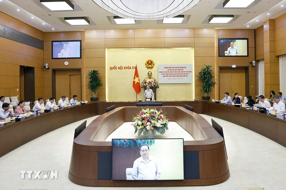 Chủ tịch Quốc hội Trần Thanh Mẫn phát biểu. (Ảnh: Doãn Tấn/TTXVN)