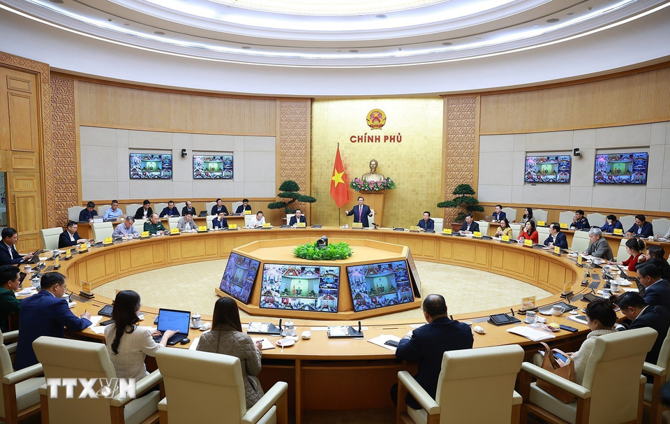 Phiên họp lần thứ 26 của Ban chỉ đạo chống khai thác hải sản bất hợp pháp. (Ảnh: Dương Giang/TTXVN)