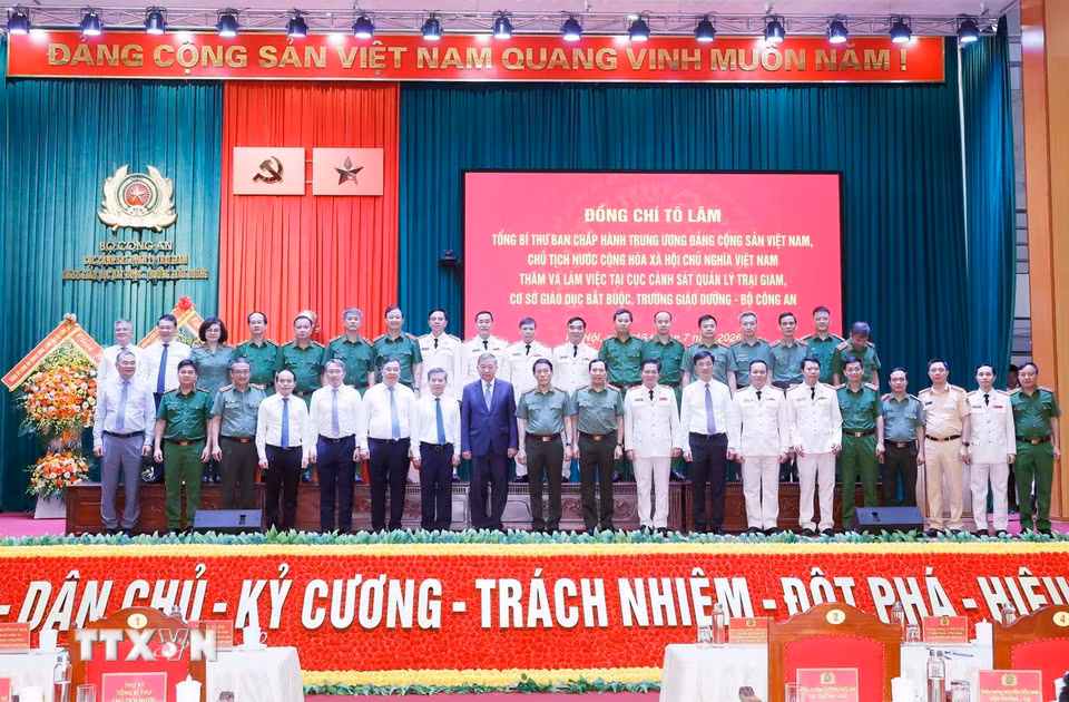 Tổng Bí thư, Chủ tịch nước Tô Lâm và các đại biểu tham dự. (Ảnh: Thống Nhất/TTXVN)