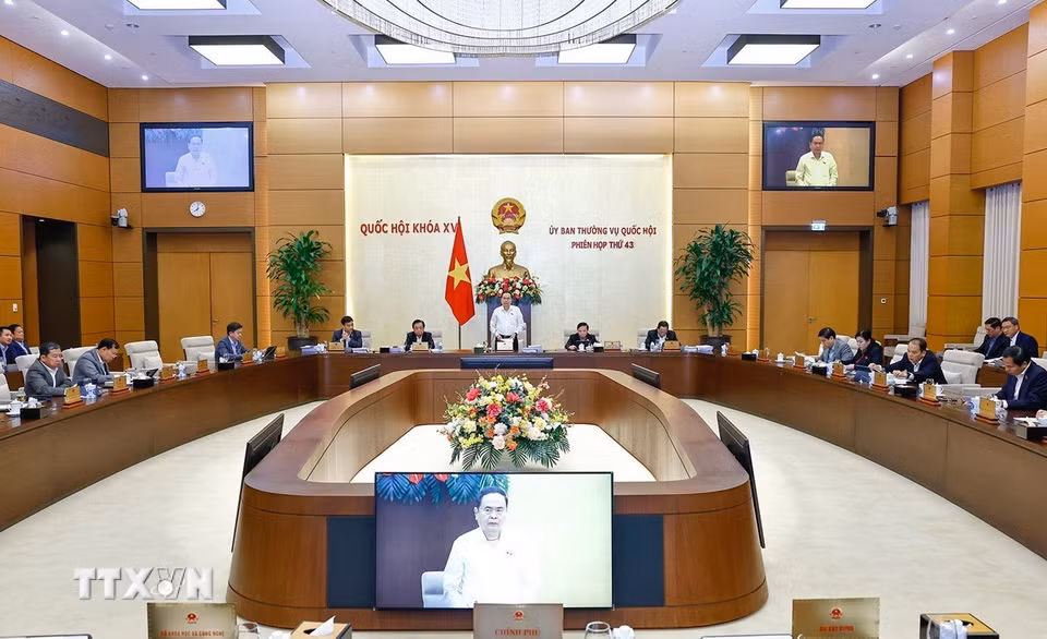 Chủ tịch Quốc hội Trần Thanh Mẫn phát biểu khai mạc Phiên họp. (Ảnh: Doãn Tấn/TTXVN)
