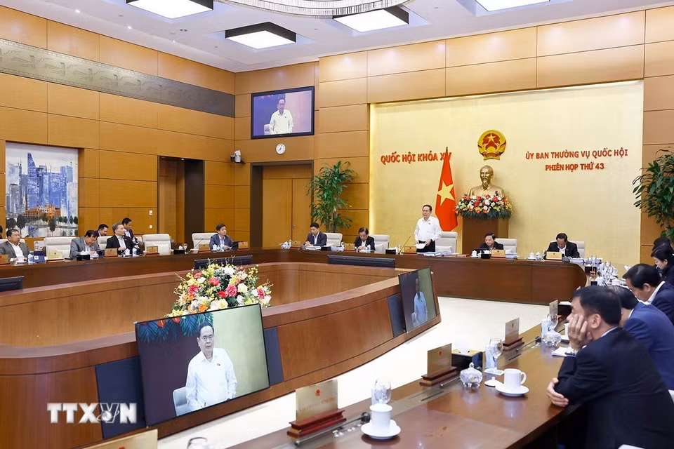 Chủ tịch Quốc hội Trần Thanh Mẫn phát biểu khai mạc Phiên họp. (Ảnh: Doãn Tấn/TTXVN)