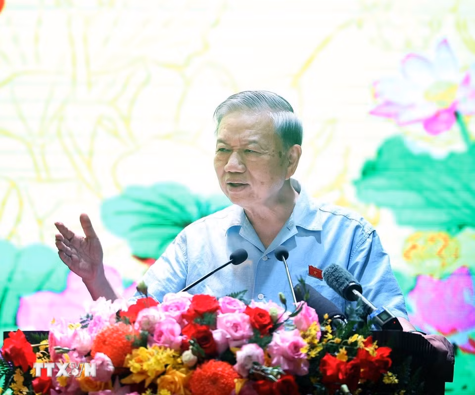 Tổng Bí thư Tô Lâm phát biểu. (Ảnh: Thống Nhất/TTXVN)