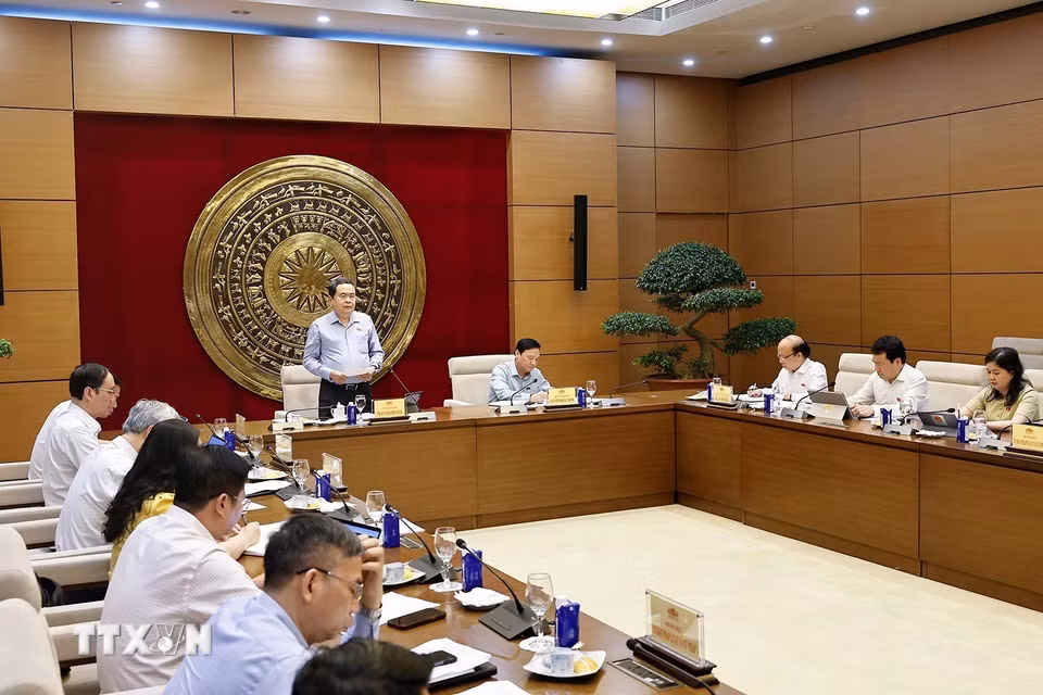 Chủ tịch Quốc hội Trần Thanh Mẫn phát biểu. (Ảnh: Doãn Tấn/TTXVN)
