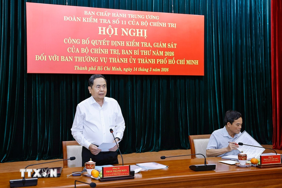 Chủ tịch Quốc hội Trần Thanh Mẫn phát biểu. (Ảnh: Doãn Tấn/TTXVN)