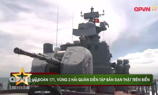 [Video] Cận cảnh Lữ đoàn 171 tập trận bắn đạn thật trên biển ảnh 1
