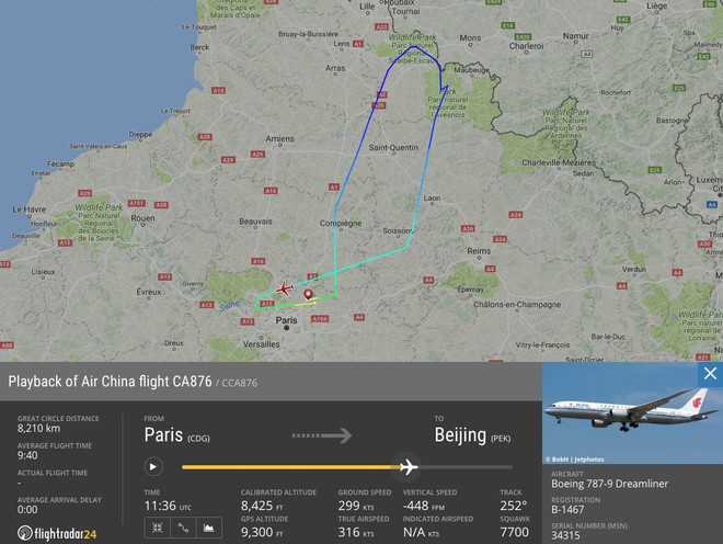 Máy bay Trung Quốc bị đe dọa khủng bố, buộc phải quay lại Paris ảnh 1