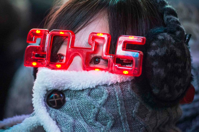 [Photo] Khoảnh khắc đón Năm Mới 2015 ở Quảng trường Thời đại ảnh 7