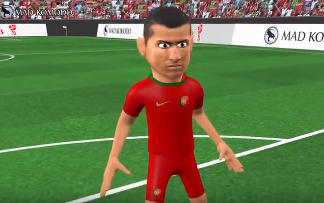 Tái hiện lại cú hat-trick của Cristiano Ronaldo bằng hoạt hình ảnh 1