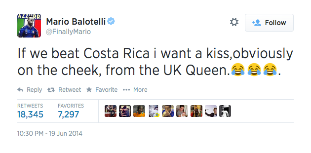 Balotelli hứa giải cứu tuyển Anh nếu được Nữ hoàng hôn lên má ảnh 2