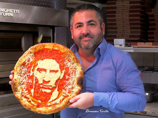 [Photo] Vẽ chân dung sao World Cup 2014 trên bánh pizza ảnh 1