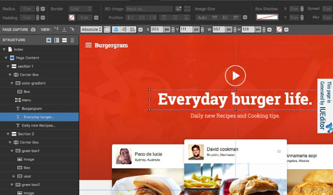 Dễ dàng thiết kế cả trang web với công cụ IUEditor của JDLab ảnh 1