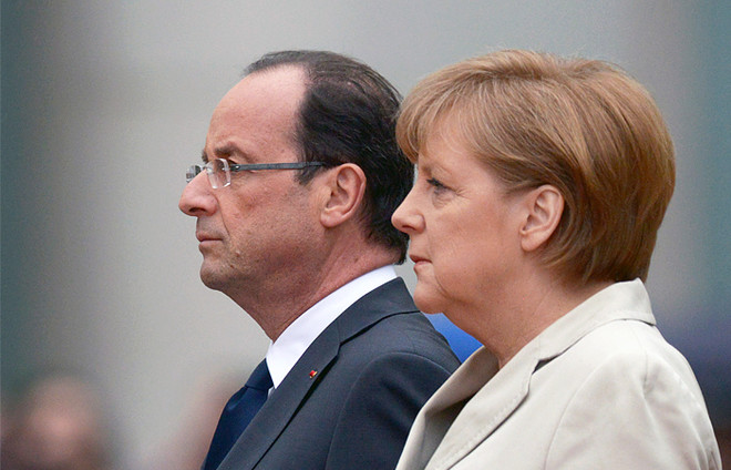 Thủ tướng Đức Angela Merkel và Tổng thống Pháp Francois Hollande Bà Merkel và ông Hollande lên án cáo buộc của Tổng thống Thổ Nhĩ Kỳ ảnh 1